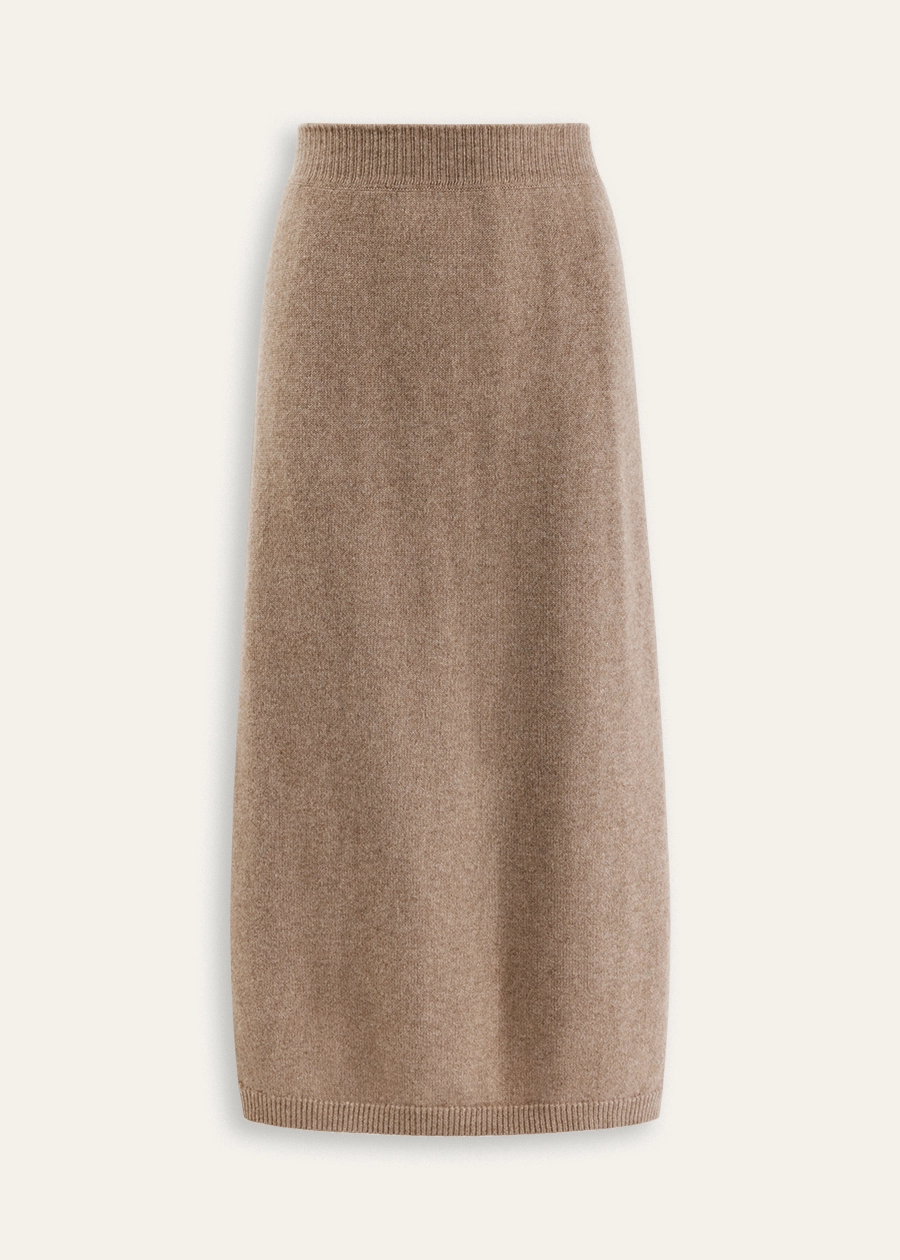 Бежевая юбка из кашемира
