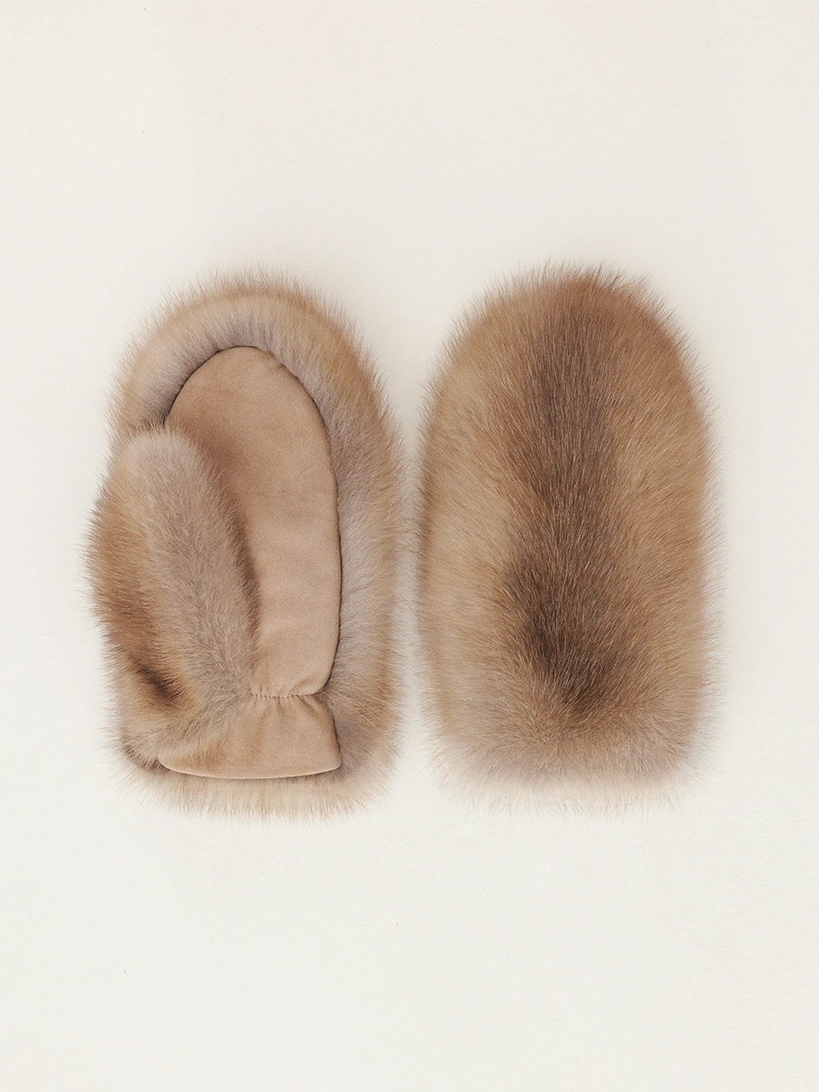 Варежки из меха куницы